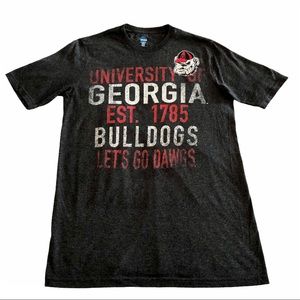 University of Georgia Bulldogs T-Shirt Women’s S Gray Red Football UGA SEC NCAA